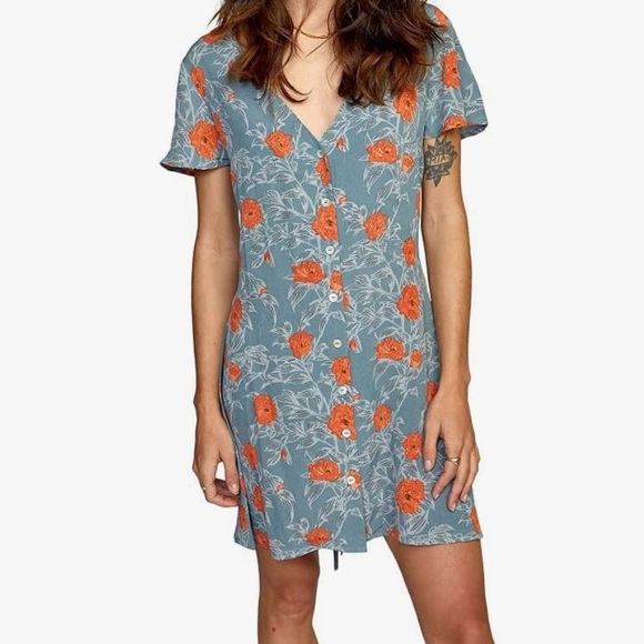 ❌SOLD❌ RVCA | Avery Mini Dress in Canyon Rose | Medium - Picture 2 of 5